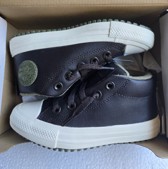 Converse Toddler Boy's CTAS Street Brown Mid Top Boots-Size 12